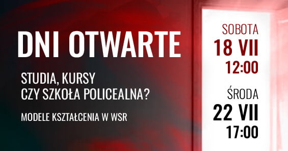 Dni Otwarte - Studia, kursy czy szkoła policealna? Modele kształcenia w WSR. 18 VII 2020 r. o 12:00 i 22 VII 2020 r. o 17:00