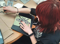 Warsztaty z tworzenia linorytu - III 2026 r. - fot. Grzegorz Rusinek